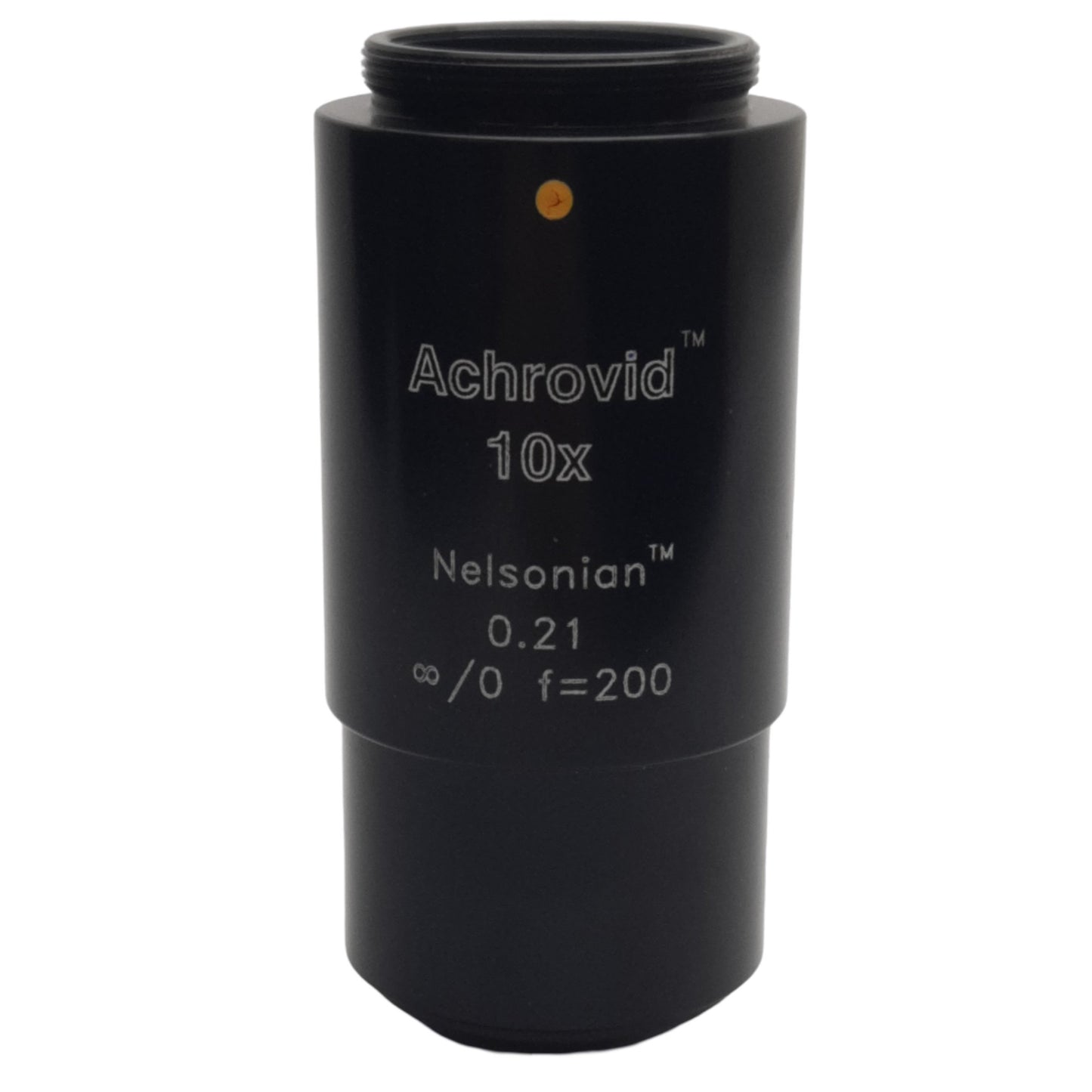 Used Infinity Achrovid 10x Nelsonian 0.21 Video Microscope Objective, 4.50 μm