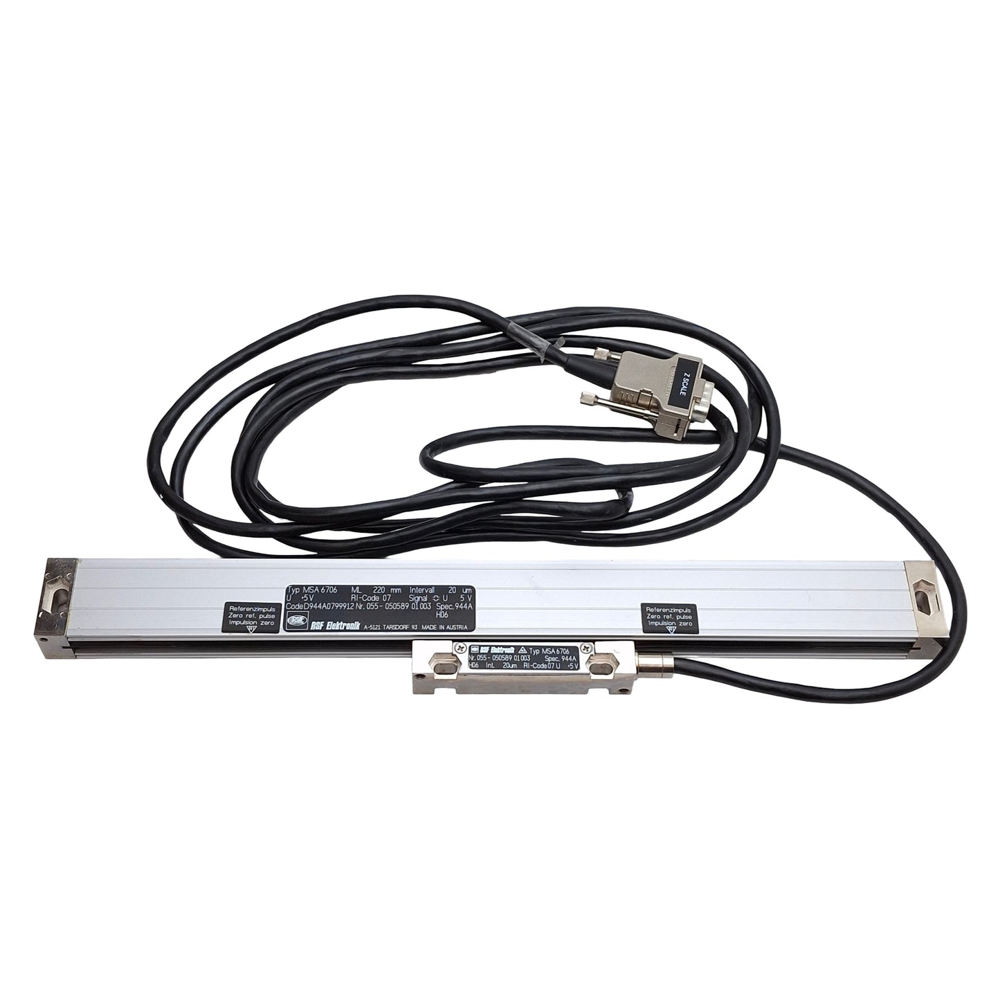Used RSF Elektronik MSA 6706 Linear Encoder, 220mm, ±5µm Accuracy, Square Wave, 5VDC