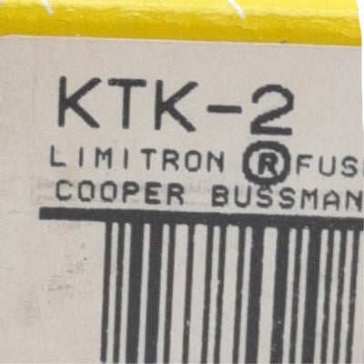 New Lot of 10 Bussmann KTK-2 Fast Acting Fuse, 2 Amp, 600VAC, 0.41in x 1.5in