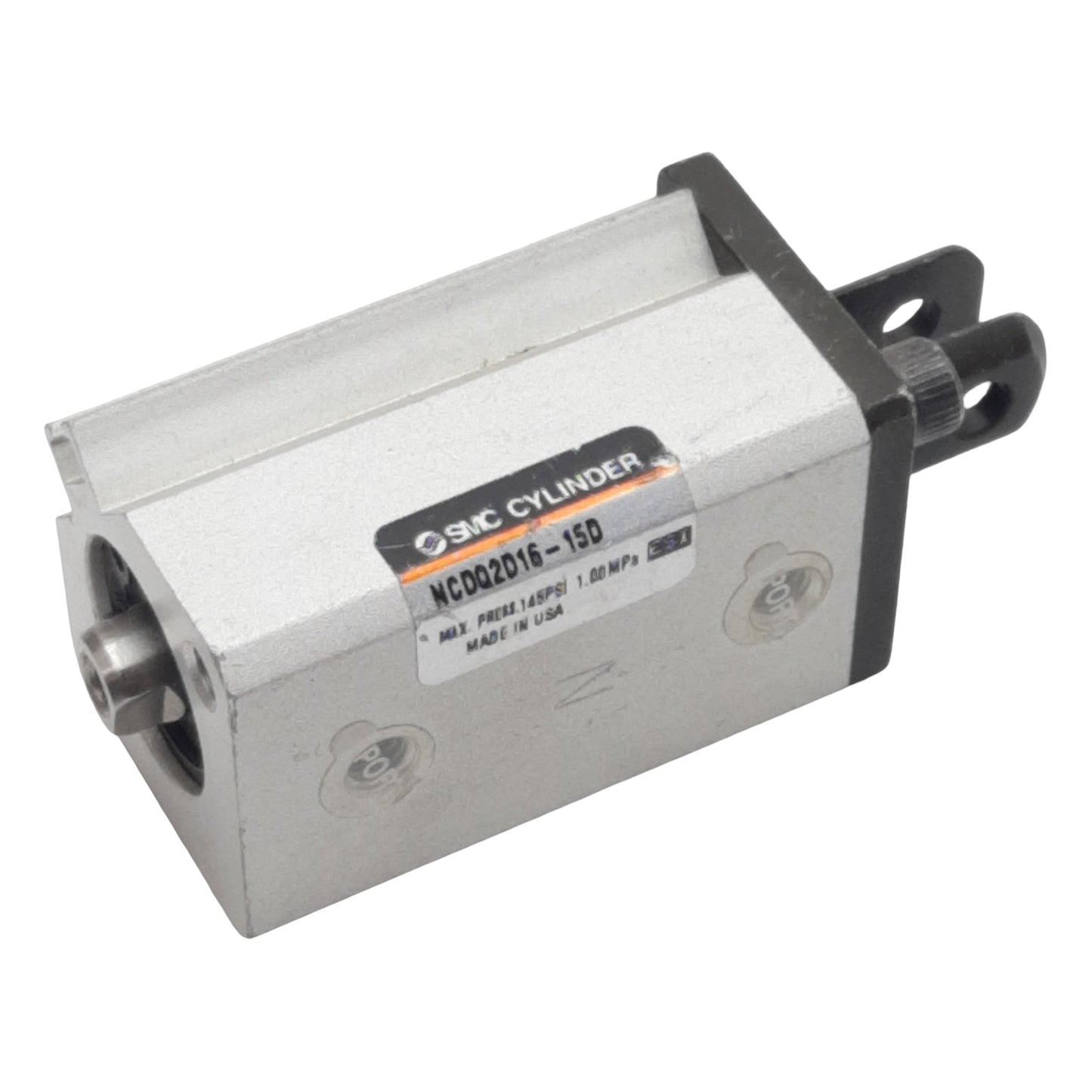 Used SMC NCDQ2D16-15D Compact Cylinder, ø16mm Bore, 15mm Stroke, M5 Ports, 145psi