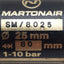 Used Martonair SM/8025 Pneumatic Cylinder, ø25mm Bore, 80mm Stroke, 1/8in NPT, 10bar