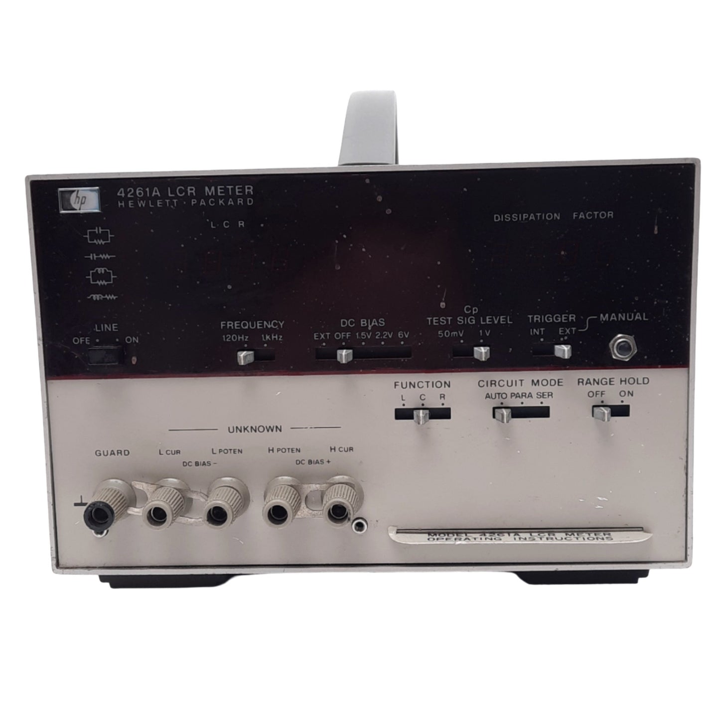 Used HP 4261A Digital LCR Meter, 3-1/2 Digit, 120Hz/1kHz, L-D/C-D/R, 40VA Max