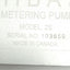New Hibar Model 2S Metering Pump, Dispensing Volume: 20.11cc Max, 9mm Shaft Bore