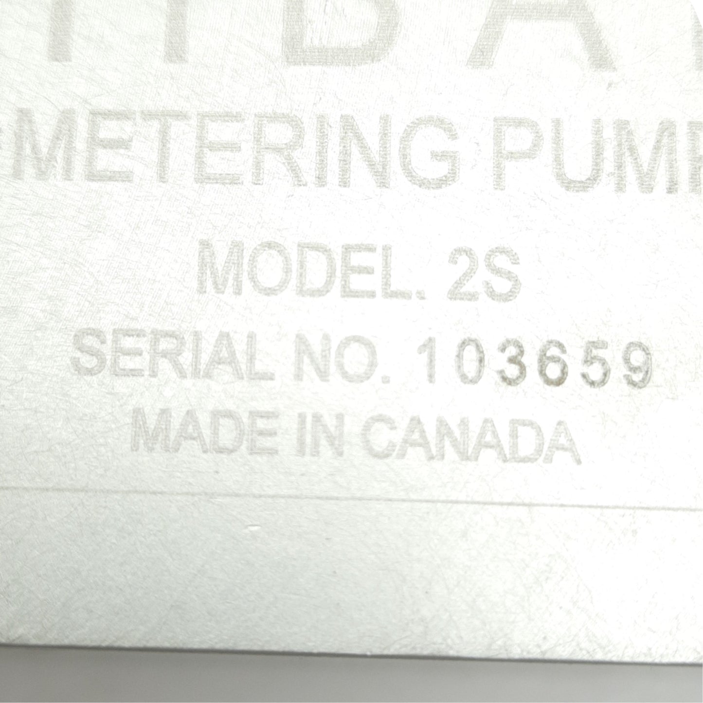 New Hibar Model 2S Metering Pump, Dispensing Volume: 20.11cc Max, 9mm Shaft Bore