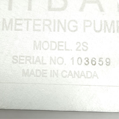 New Hibar Model 2S Metering Pump, Dispensing Volume: 20.11cc Max, 9mm Shaft Bore