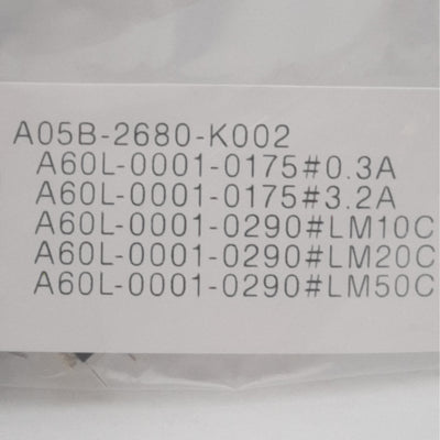 New Fanuc A05B-2680-K002 Spare Fuse Kit, for E-Stop Unit R30BM+, Includes 5 Fuses