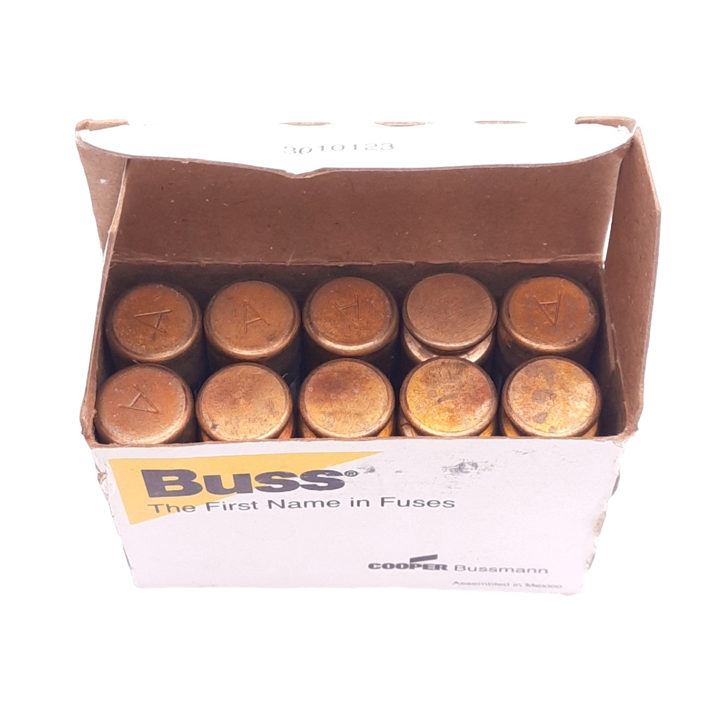 New Lot of 10 Eaton Bussmann FRN-R 10 Fusetron Time Delay Fuses, 10A, 250VAC, RK5