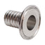 Used Stainless Steel Sanitary Fitting, 1in Tri-Clamp to 1in Barb, ø0.870in ID