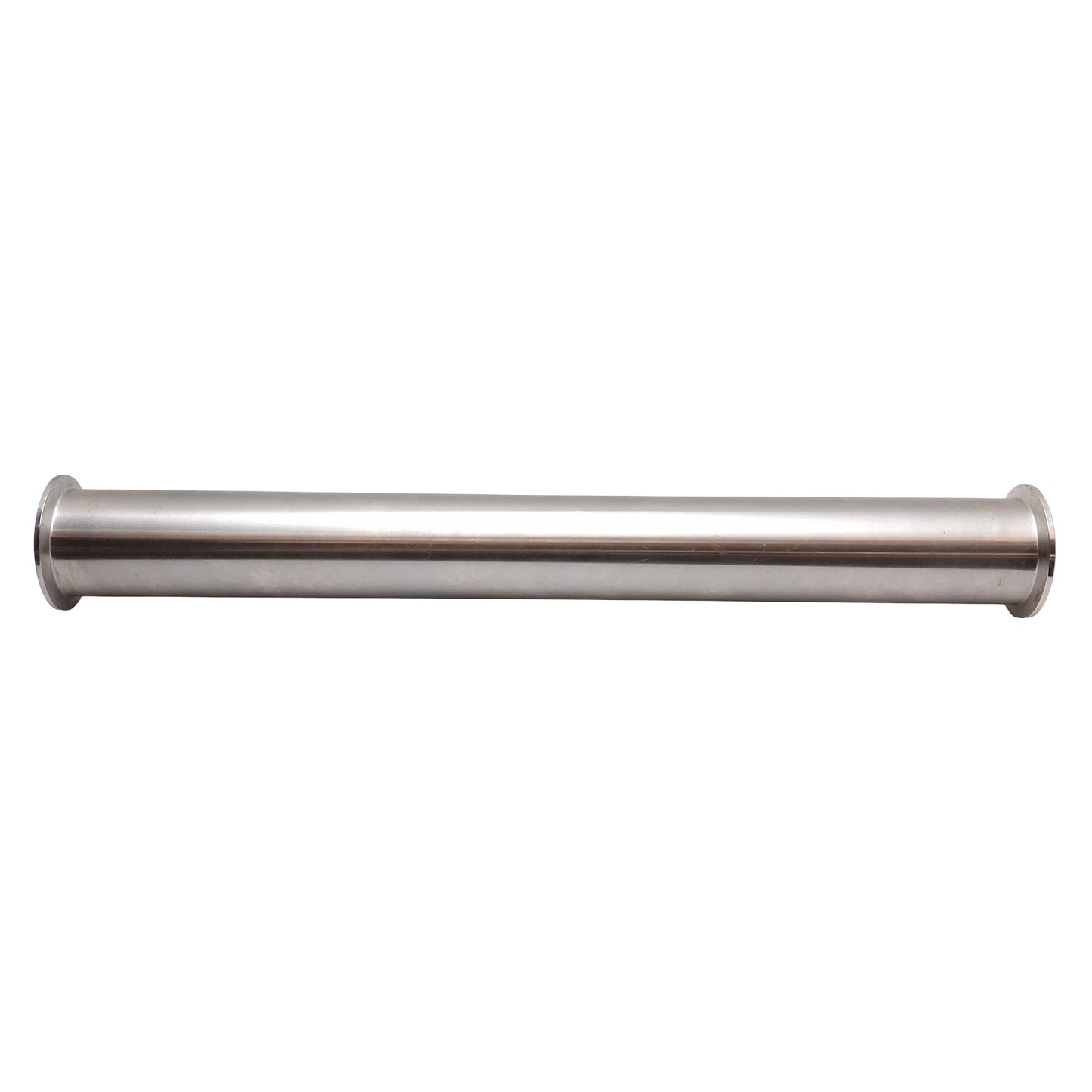 Used Stainless Steel Sanitary Pipe, ø2in OD, ø1.870in ID, 2in Tri-Clamp, 18in Long