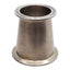 Used Stainless Steel Sanitary Adapter Fitting, 2in Tri-Clamp to 2.5in Tri-Clamp