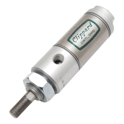 Used Clippard SDR-20-1/2 Pneumatic Cylinder, ø1-1/4in Bore, 1/2in Stroke, 1/8in NPT