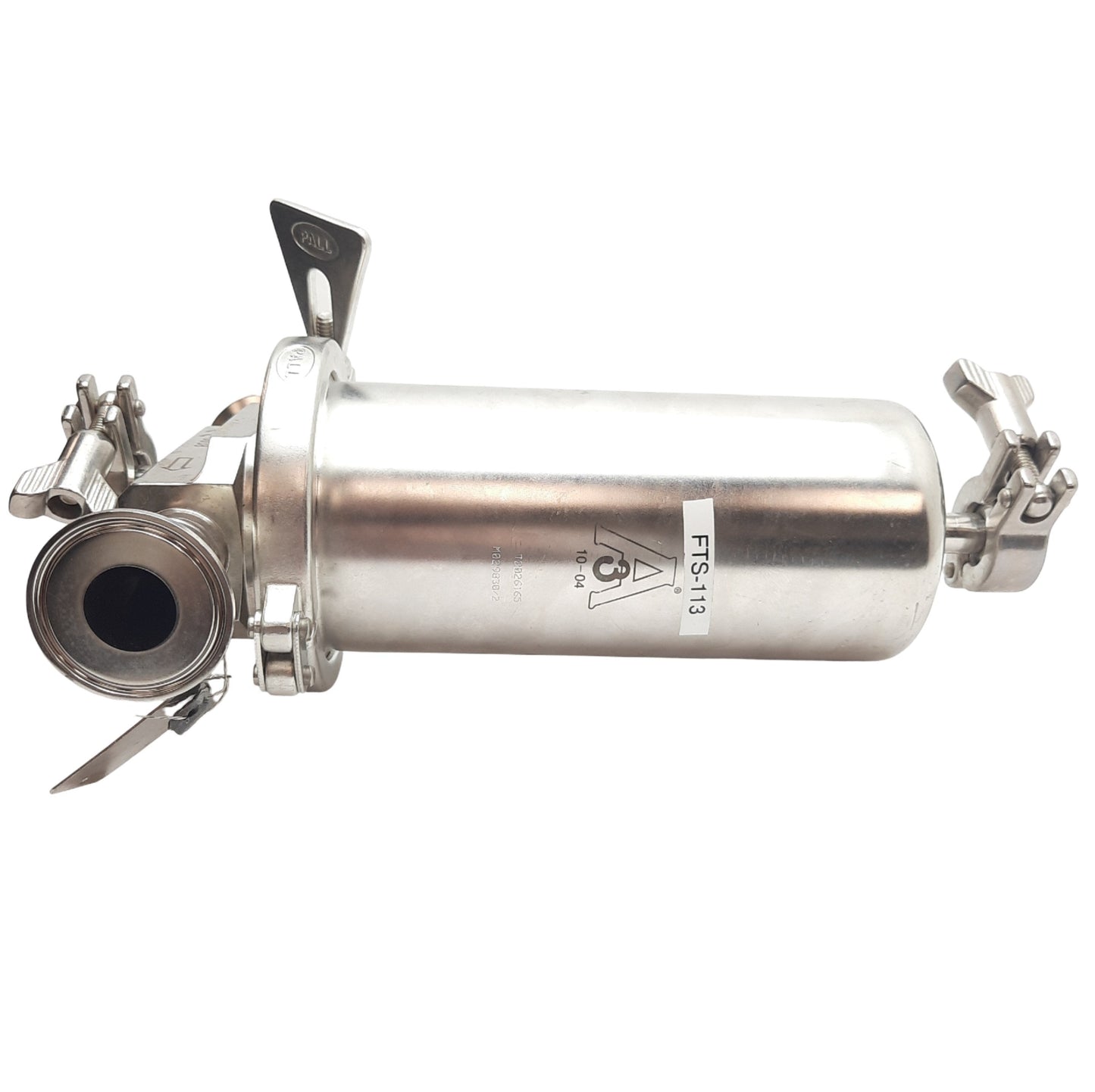 Used PALL ALT105G23DDH4 Sanitary Filter Housing, 5in, Vent D, Drain D, 5.3lb