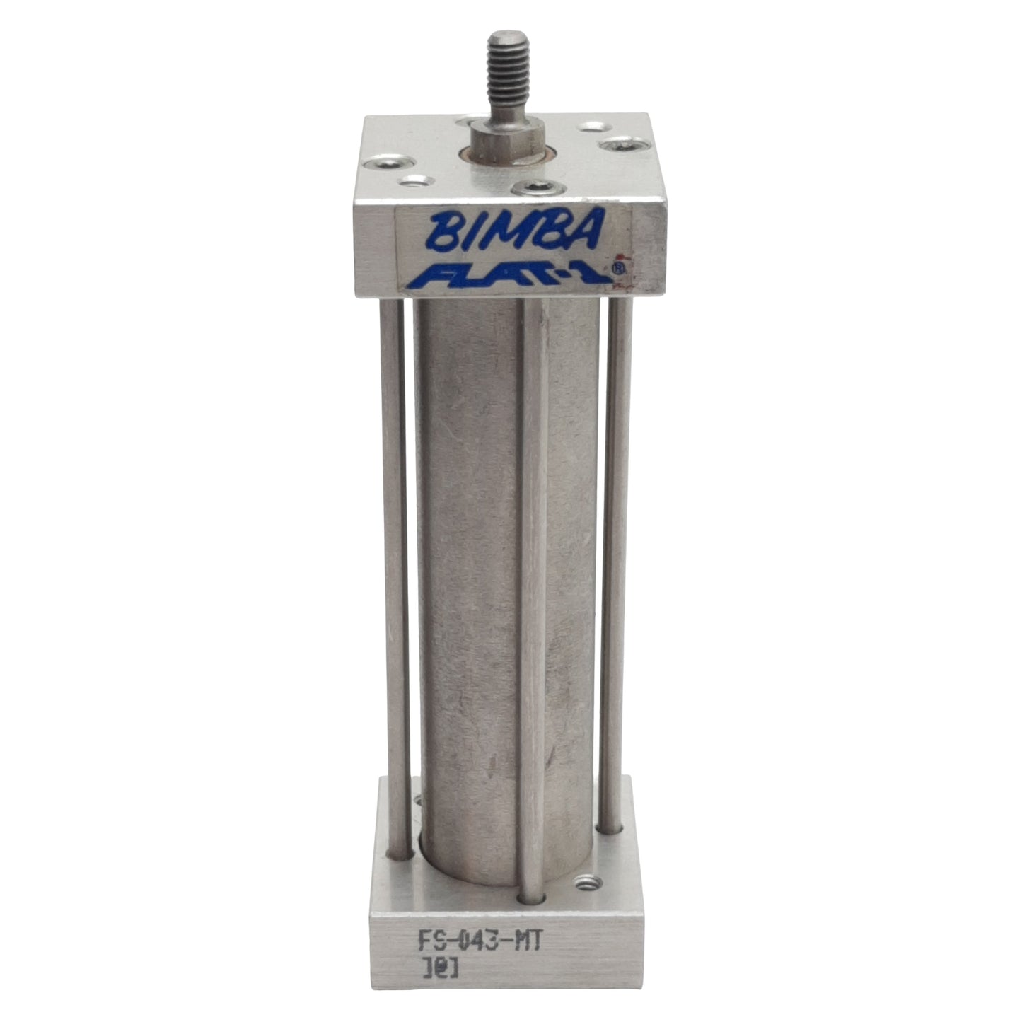 Used Bimba FS-043-MT Flat-1 Pneumatic Cylinder, ø3/4in Bore, 3in Stroke, #10-32