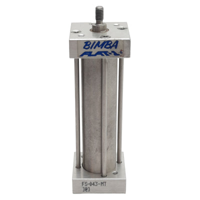 Used Bimba FS-043-MT Flat-1 Pneumatic Cylinder, ø3/4in Bore, 3in Stroke, #10-32