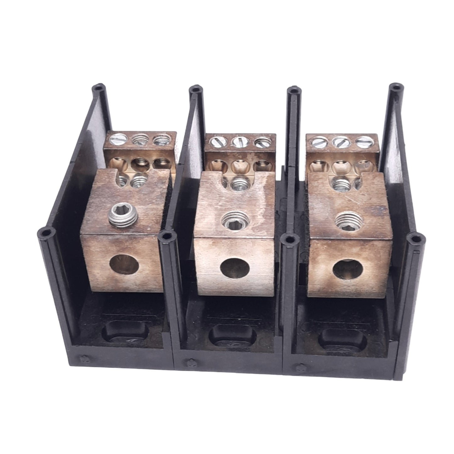 Used Ferraz Shawmut 67563 Power Distribution Block, 3-Pole, 600VAC 175A, 2-14AWG
