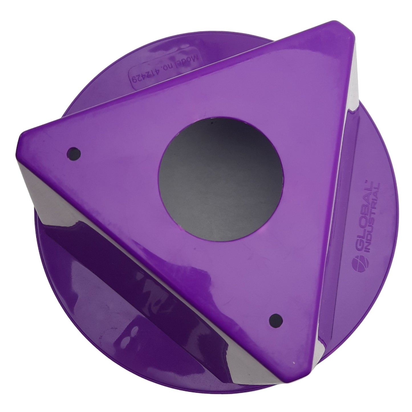 Used Lot of 5 Global Industrial 412429 Inventory Control Cone Purple, 5" x 10" x 10"