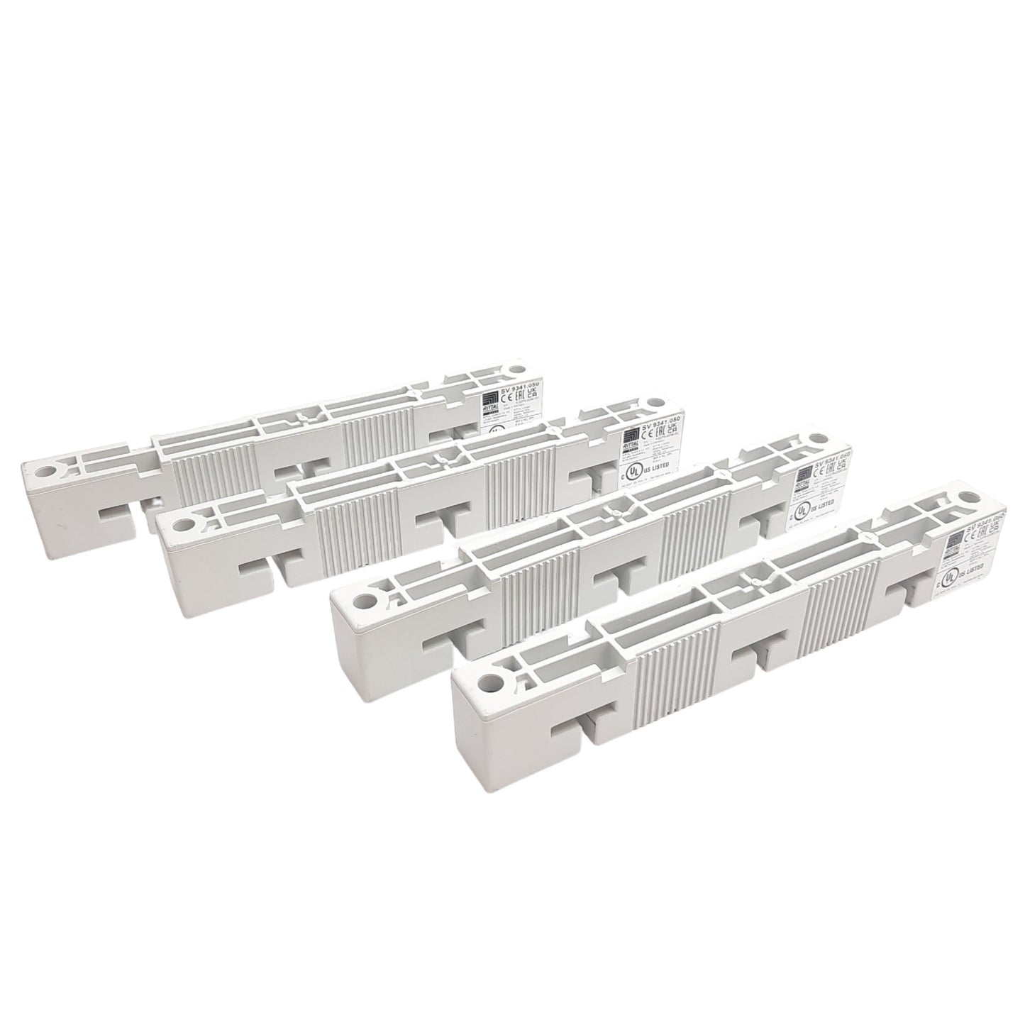 Used Lots of 4 Rittal SV9341.050 Busbar Support, 3-poles, 600VAC, 60mm spacing