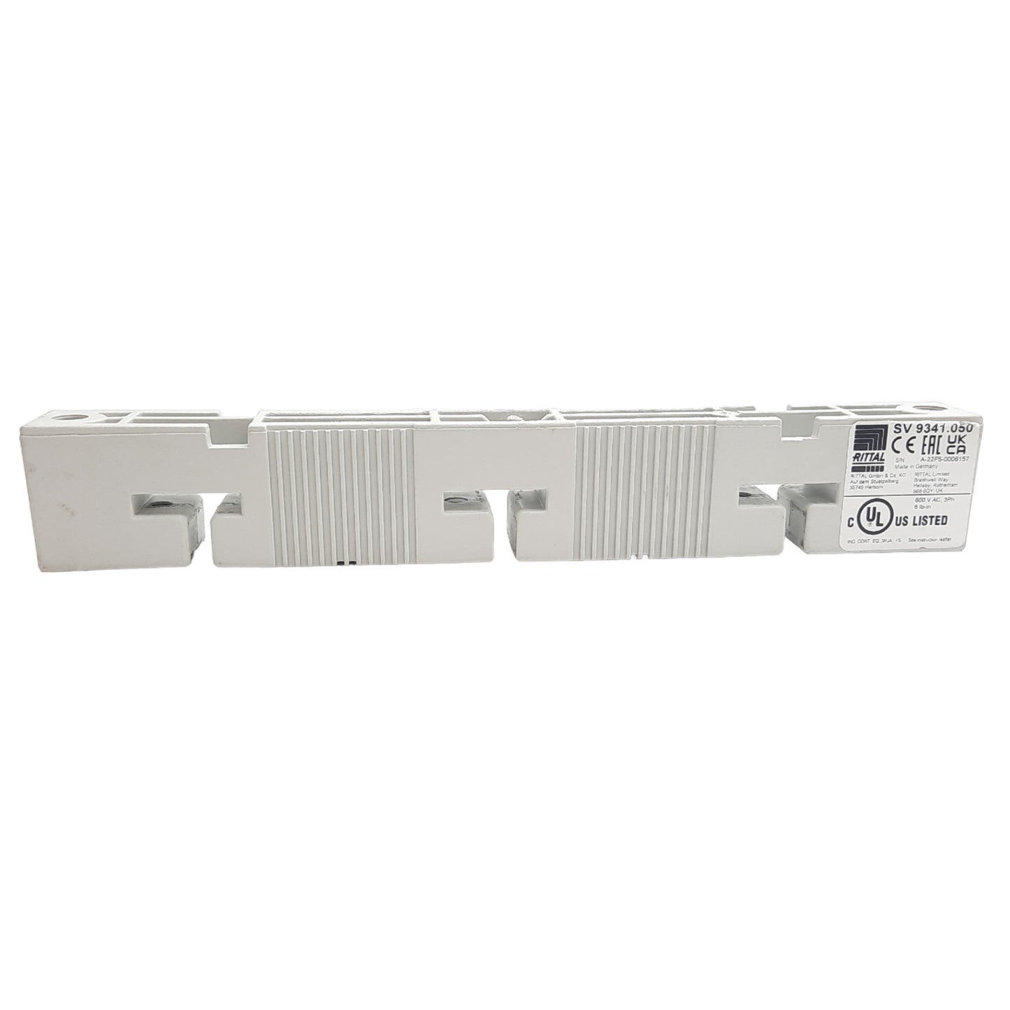 Used Lots of 4 Rittal SV9341.050 Busbar Support, 3-poles, 600VAC, 60mm spacing