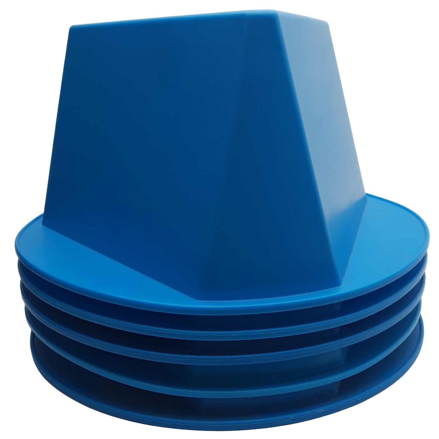 Used Lot of 5 Cee-Jay 055Q Inventory Control Cone Turquoise, 5" x 10" x 10"
