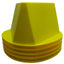 Used Lot of 5 Uline S-17321Y Inventory Control Cone, Yellow, 5" x 10" x 10"