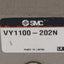Used SMC VY1100-202N Solenoid Valve, 0.9MPa, 3-Port 1/4in NPT, 4-20mA 24VDC Coil