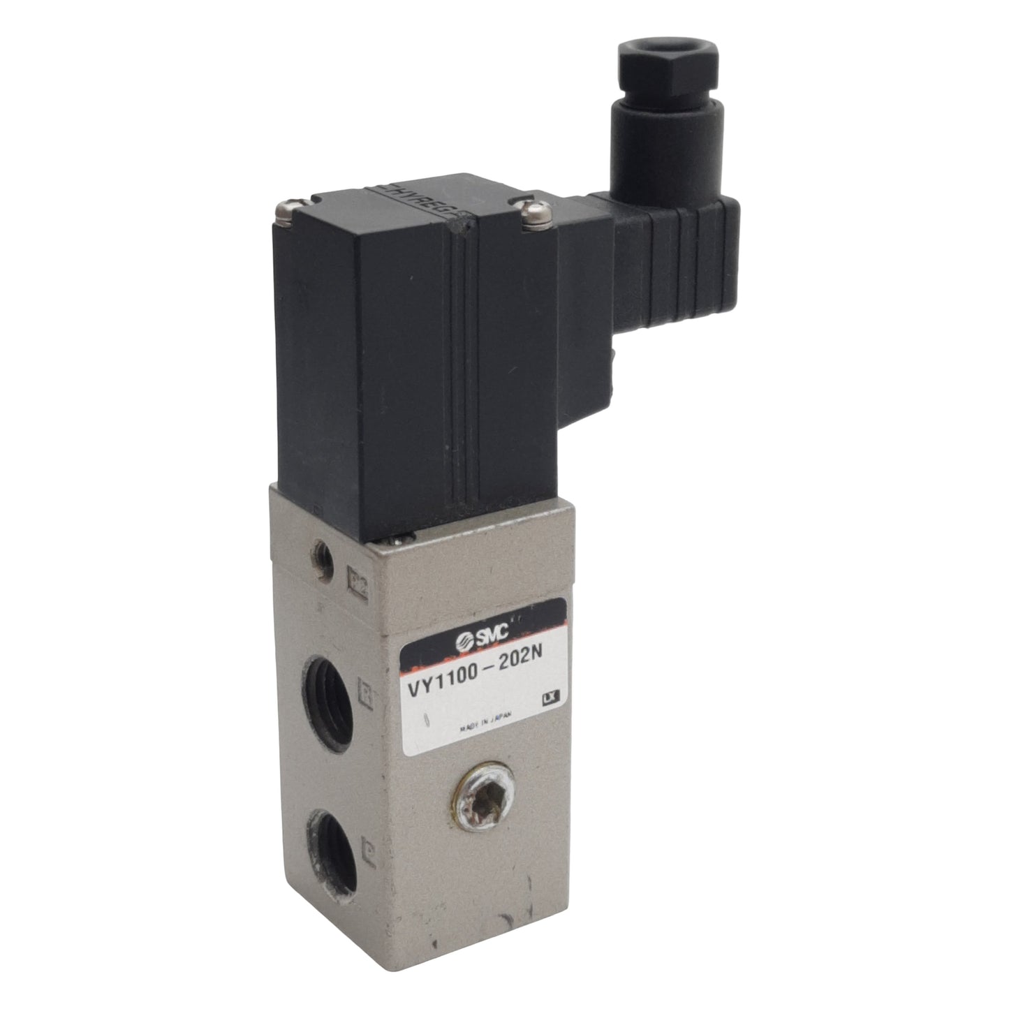 Used SMC VY1100-202N Solenoid Valve, 0.9MPa, 3-Port 1/4in NPT, 4-20mA 24VDC Coil