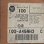 New Allen Bradley 100-A45NH3 Ser C IEC Contactor, 45A 600 VAC Max., 208VAC Coil