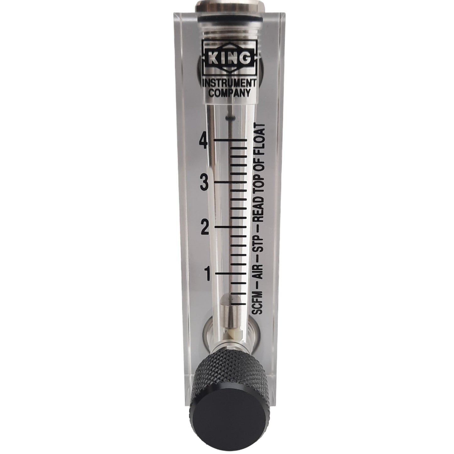 New King Instrument 75303122C17 Flowmeter, 1/4 F NPT, 100 PSI, 4 SCFM Air, 4" Scale
