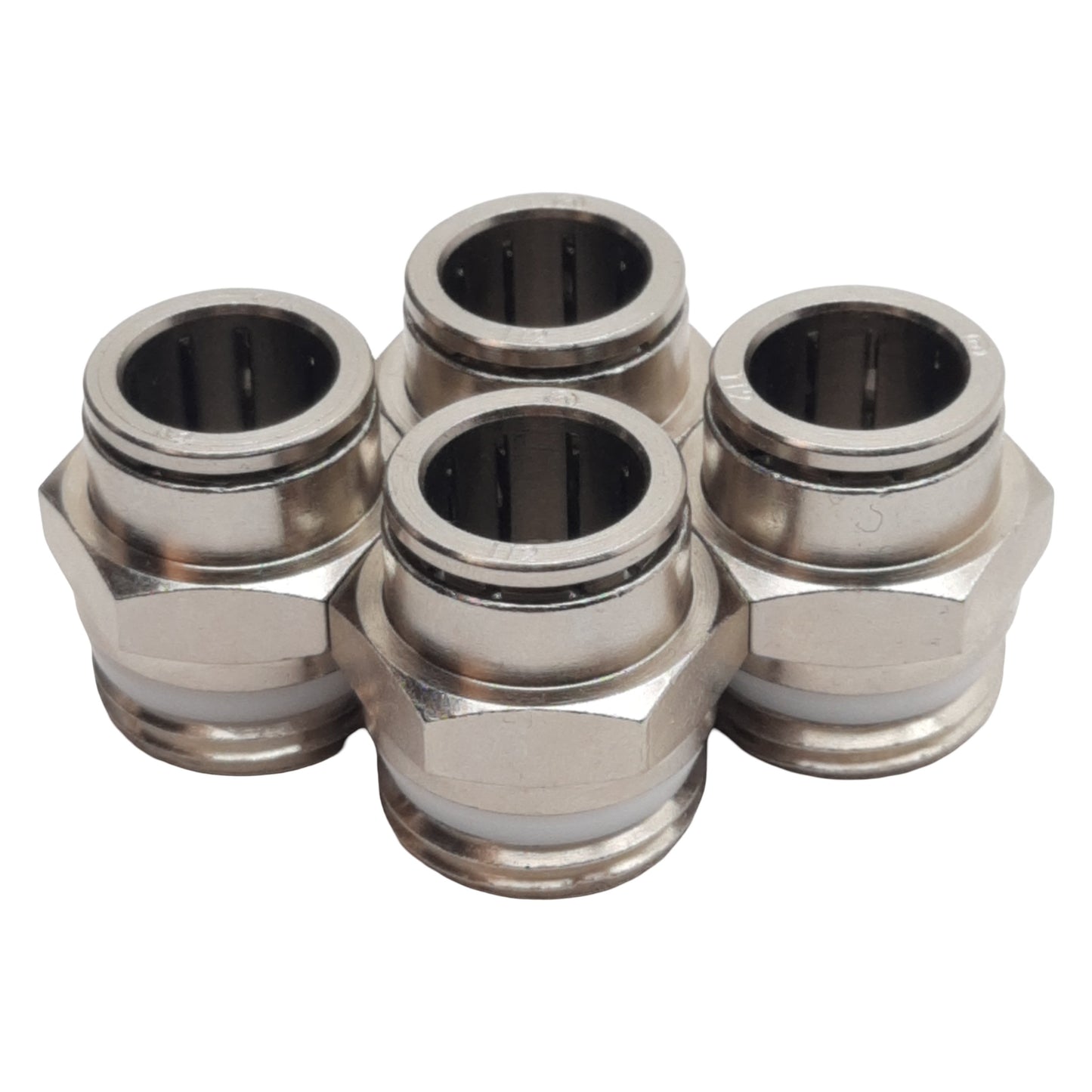 Used Lot of 4 Camozzi P6510-08-08 Pneumatic Fitting ø1/2" Tube x 1/2" NPT Male, 10bar