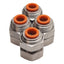 Used Lot of 4 SMC KQ2E11-36N Pneumatic Fitting, ø3/8in Tube x 3/8in NPT Female, 1MPa
