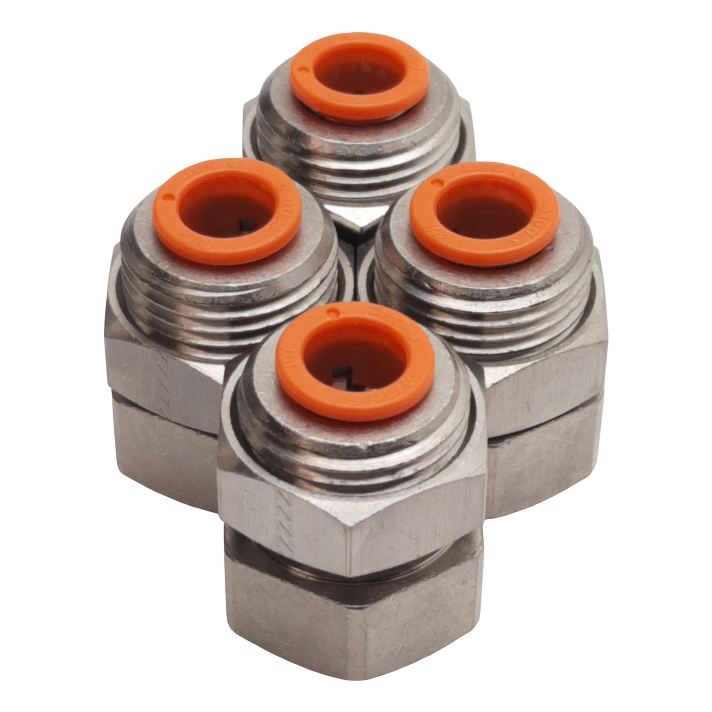 Used Lot of 4 SMC KQ2E11-36N Pneumatic Fitting, ø3/8in Tube x 3/8in NPT Female, 1MPa