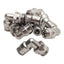 Used Lot of 8 Camozzi P6520-04-04 Elbow Swivel Fitting, ø1/4in Tube x 1/4in NPT Male