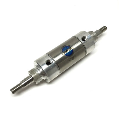 Used Bimba 311-DXDE Double-Rod End Pneumatic Cylinder Ø2" Bore, 1" Stroke, 1/4" NPT