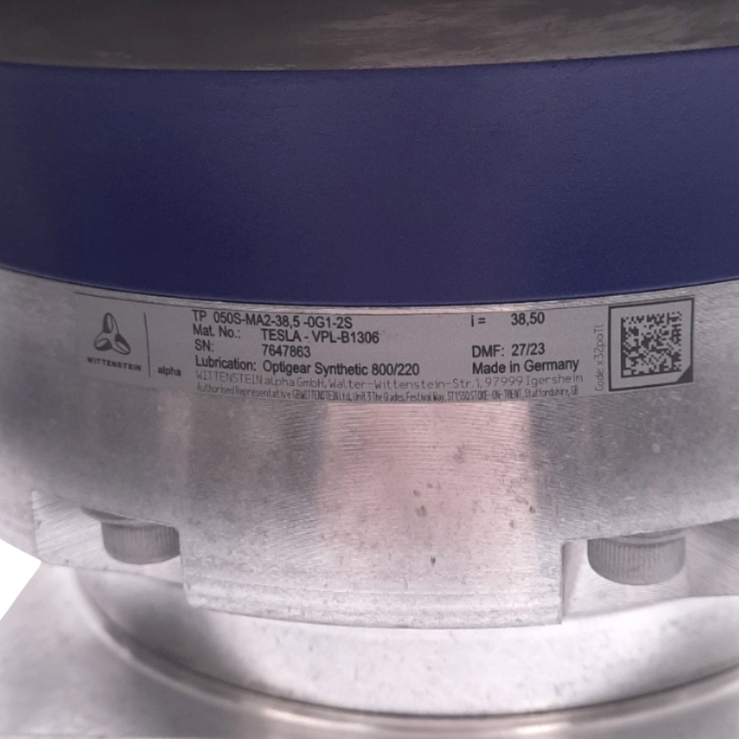 New Wittenstein TP050S-MA2-38,5-0G1-2S Planetary Gearbox, 38.5:1, ø24mm Hub, 1402Nm