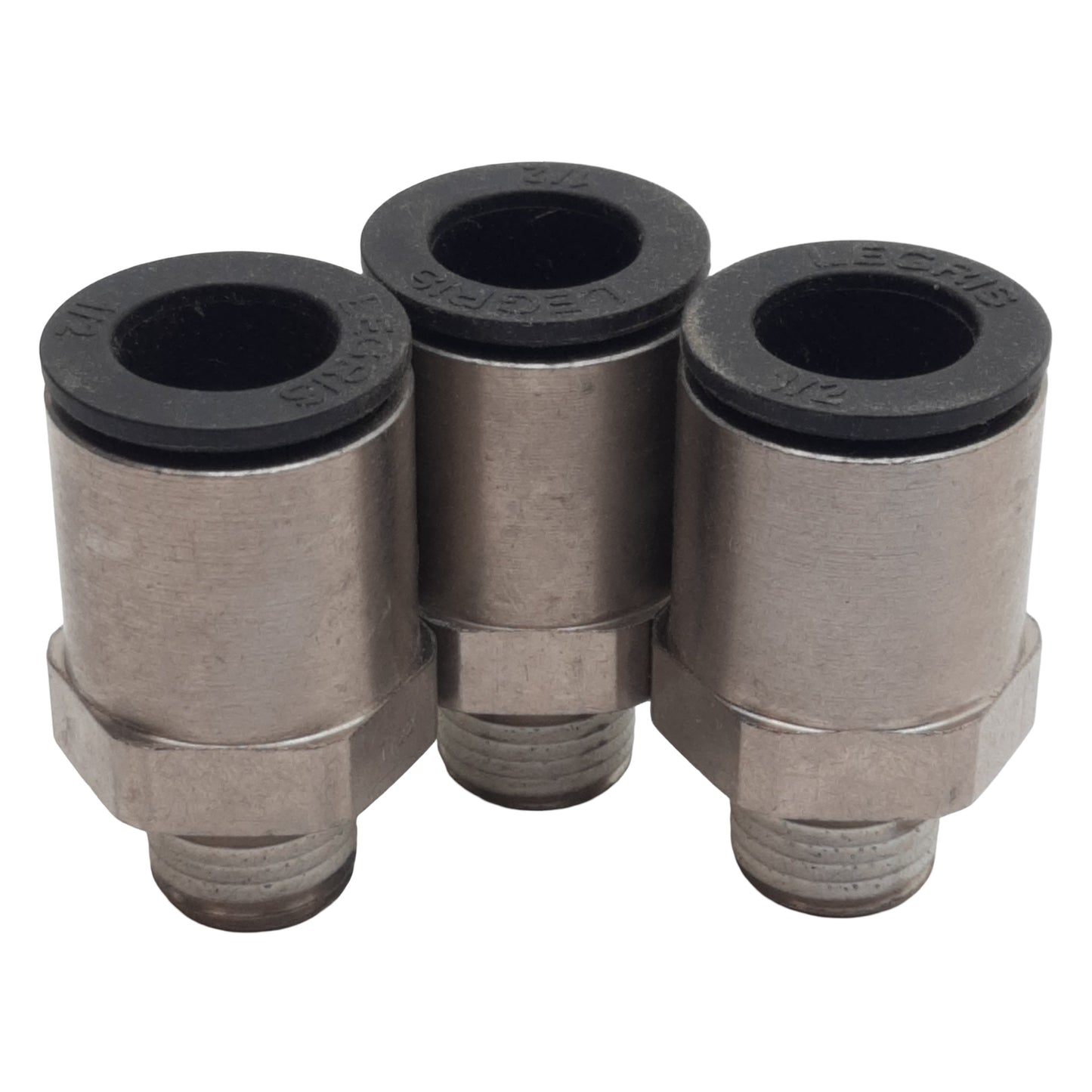 New Lot of 3 Legris 3175-62-14 Pneumatic Fitting, ø1/2in Tube x 1/4in NPT Male