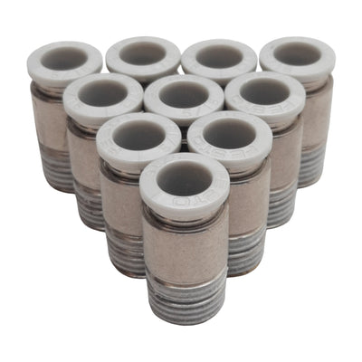 New Lot of 10 Festo QS-1/4-5/16-I-U-M Pneumatic Fitting, ø5/16" Tube x 1/4" NPT Male