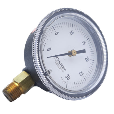 Used Ashcroft 25-1490A-02L-30IW Low Pressure Gauge, Size 2-1/2", 0/30 in. H₂O