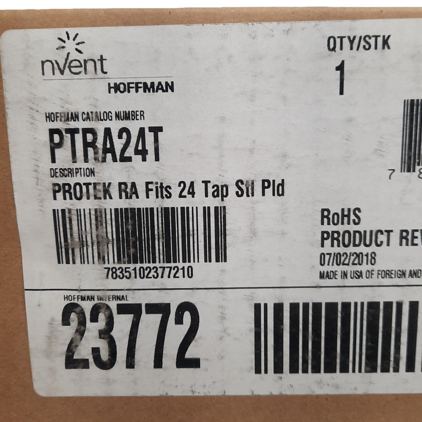 New Nvent Hoffman PTRA24T Protek Rack, 12U Unit, Height 21in, Mild Steel, Tapped