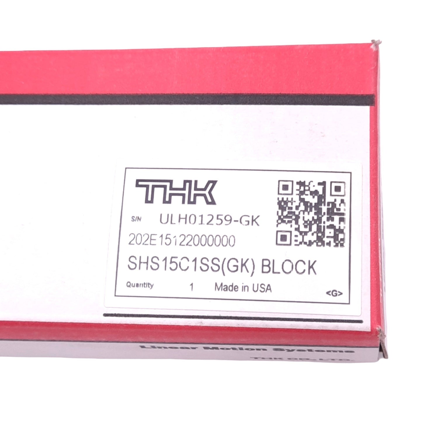 New THK SHS15C1SS(GK) Linear Guide Block for 15mm Rail, M5, 64x47x21mm, 24200N Max
