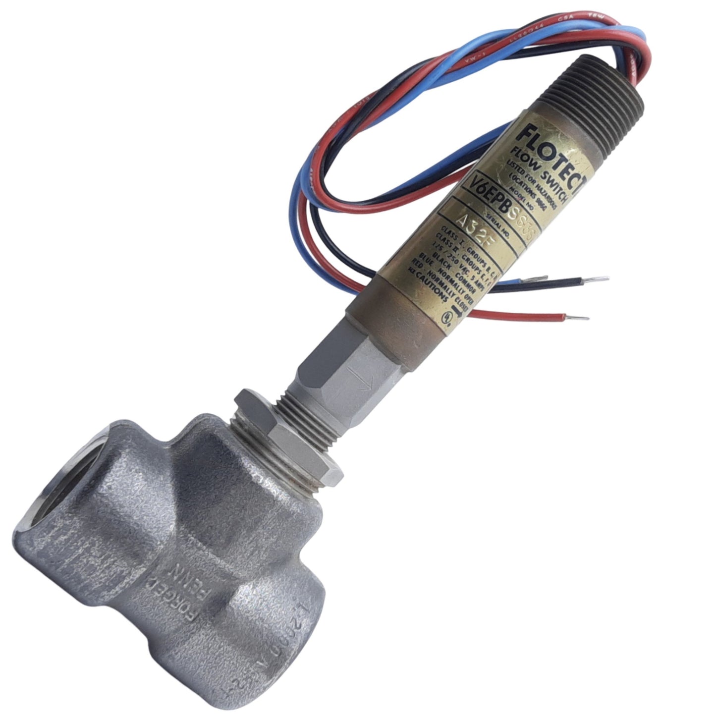 New Flotect V6EPB-S-S-3-S Mimi-Size Flow Switch, 1" NPT 2000 PSIG 5 AMPS, 250 VAC