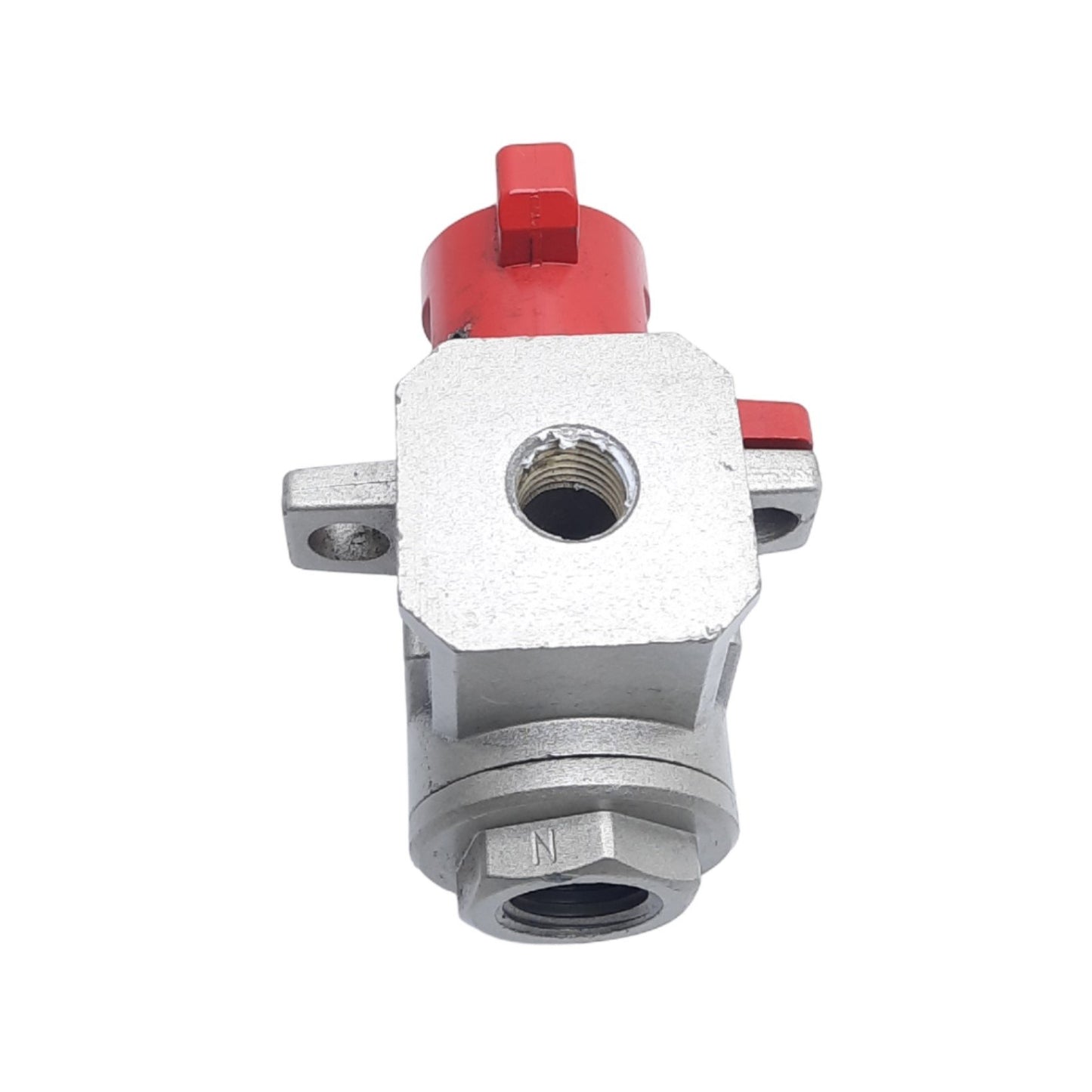 Used SMC NVHS4500-N02-X116 Pneumatic Valve, 3-Way, 1/4in NPT, 3/8in NPT, 0.1-1.0MPa