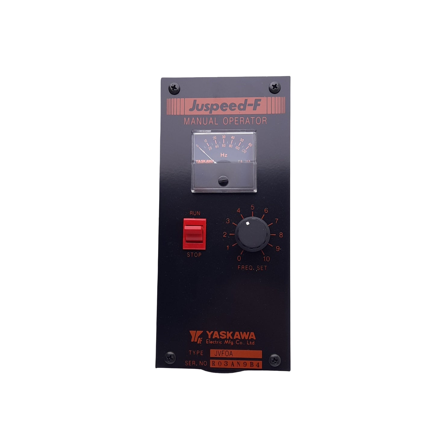 Used Yaskawa JVFOA Juspeed-F Analog Manual Operator, 0-60Hz/0-120Hz, ø22mm Grommet