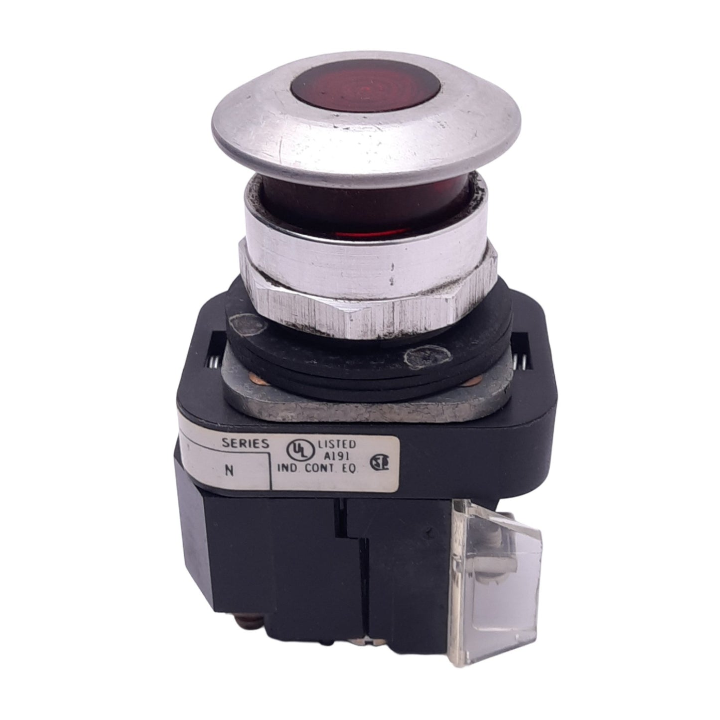 Used Allen Bradley 800T-FXP16XD4 Push/Pull E-Stop Switch, ø30mm, 1NCLB, 120VAC Lamp