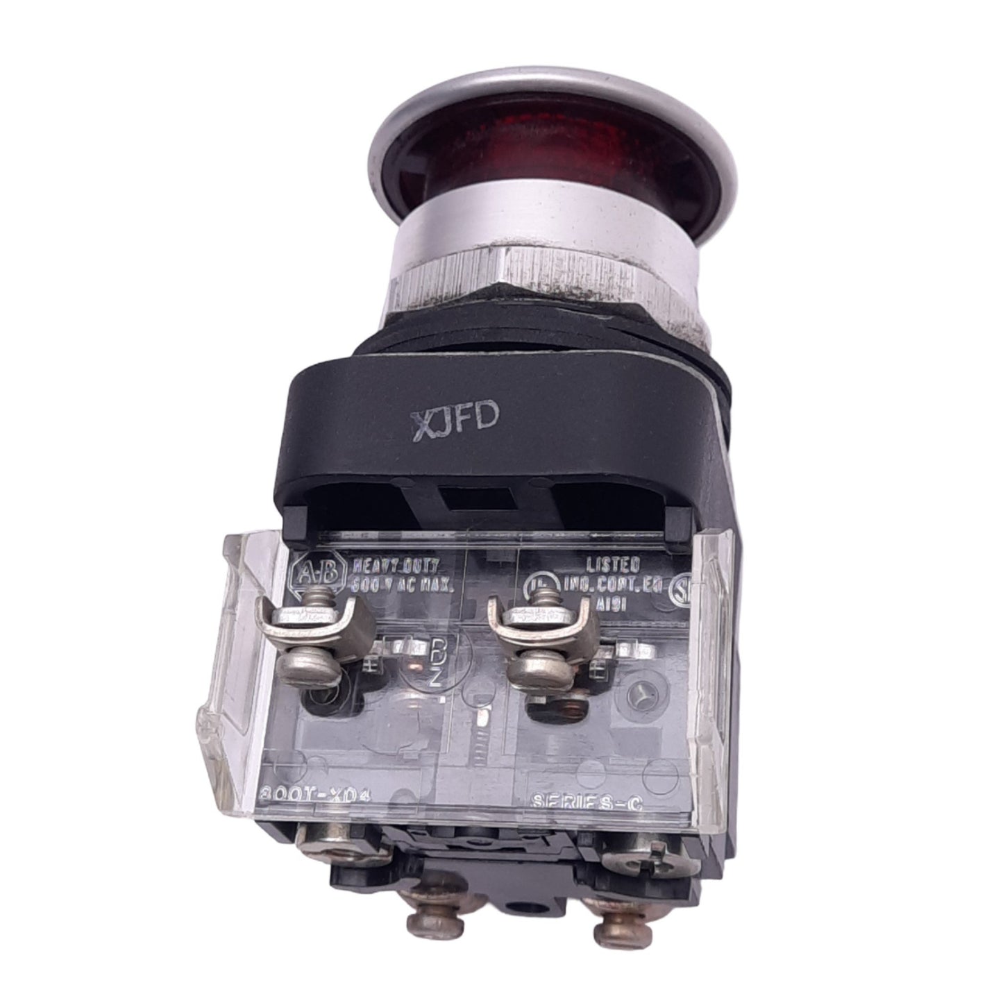 Used Allen Bradley 800T-FXP16XD4 Push/Pull E-Stop Switch, ø30mm, 1NCLB, 120VAC Lamp