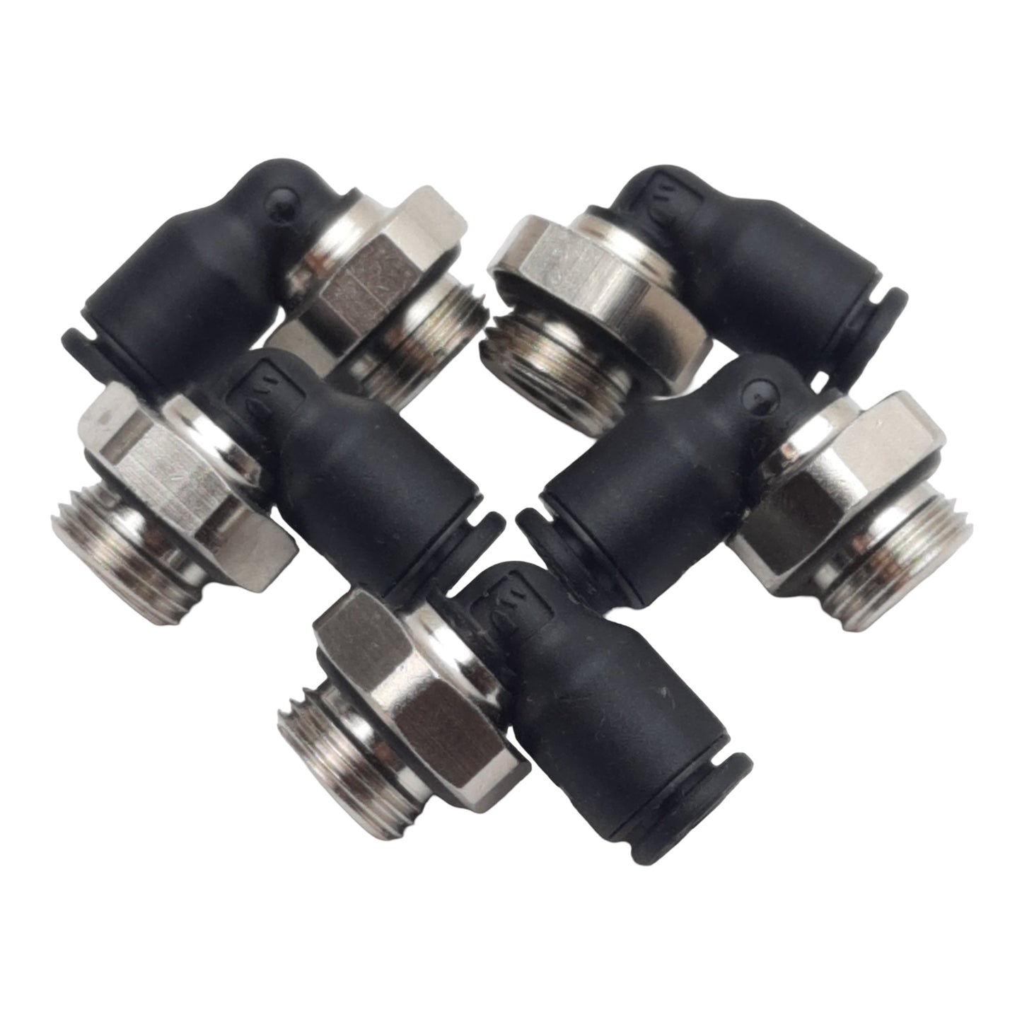 New Lot of 5 Legris 3199-04-10 Elbow Fitting, ø4mm Tube x G1/8in BSPP Male, 290psi