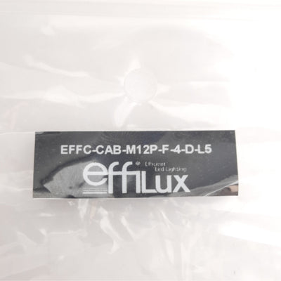 New Effilux EFFC-CAB-M12P-F-4-D-L5 EFFC-CAB Cable, 5m, M12 Power 4 Pin Female
