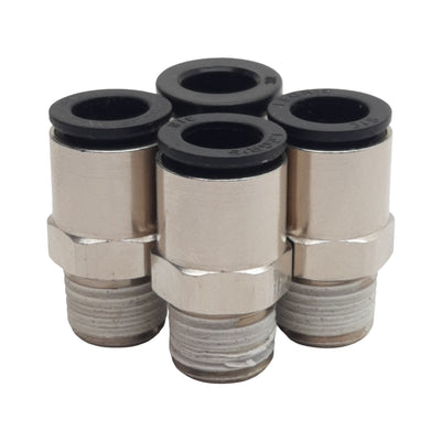 New Lot of 4 Legris 3175 60 14 Pneumatic Fitting, ø3/8" Tube x 1/4" NPT Male, 290psi