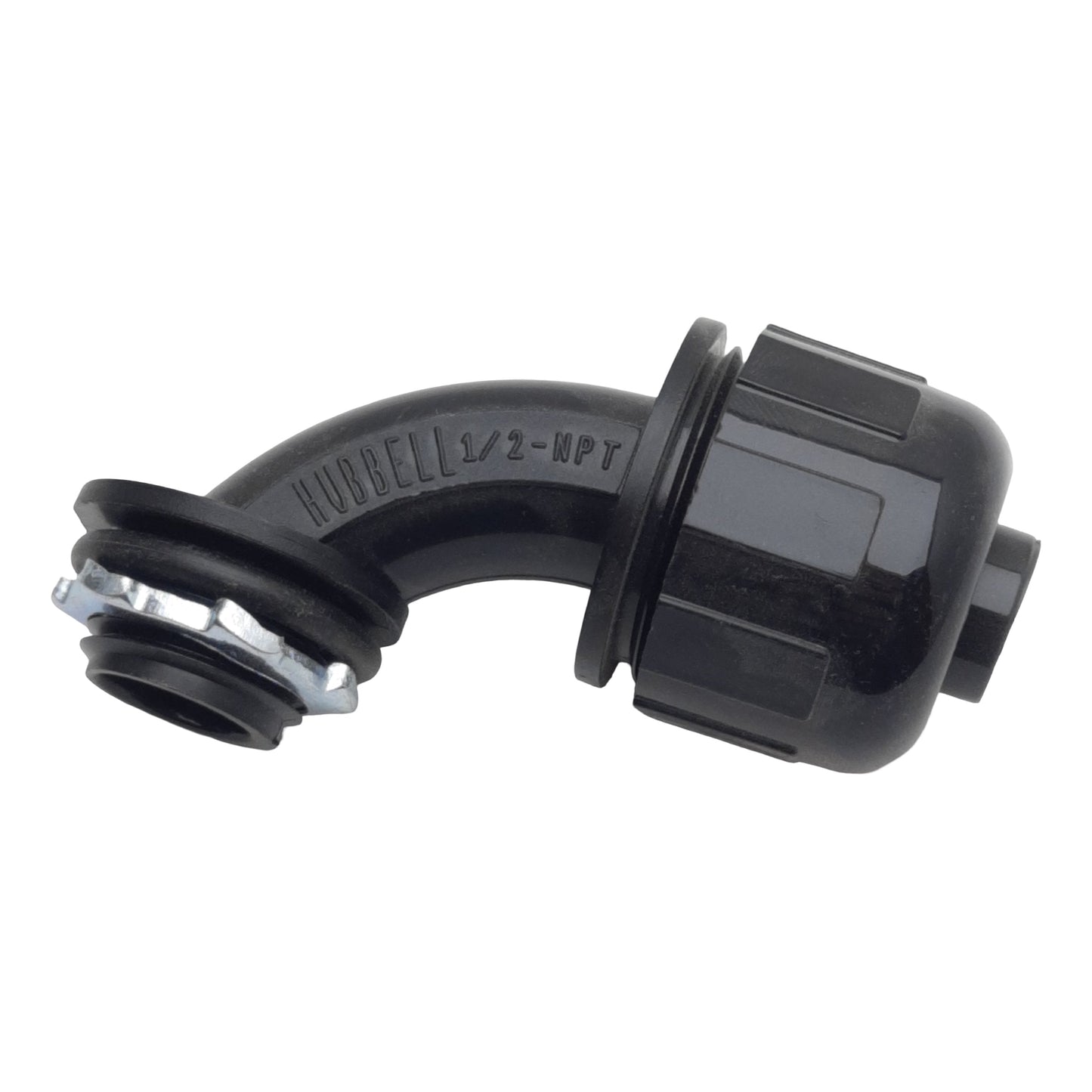 New Lot of 5 Hubbell P0509NBK Liquid-Tight Connector ø1/2" Tube x 1/2" NPT Male, 90°