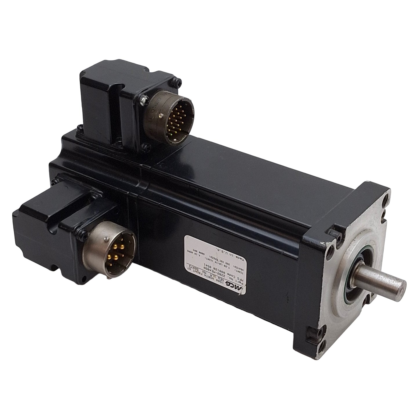 Used MCG 2282-ME4890 Servo Motor 325VDC 4.1A, 6000RPM 7.5lb-in, ø3/8in Shaft, NEMA 23