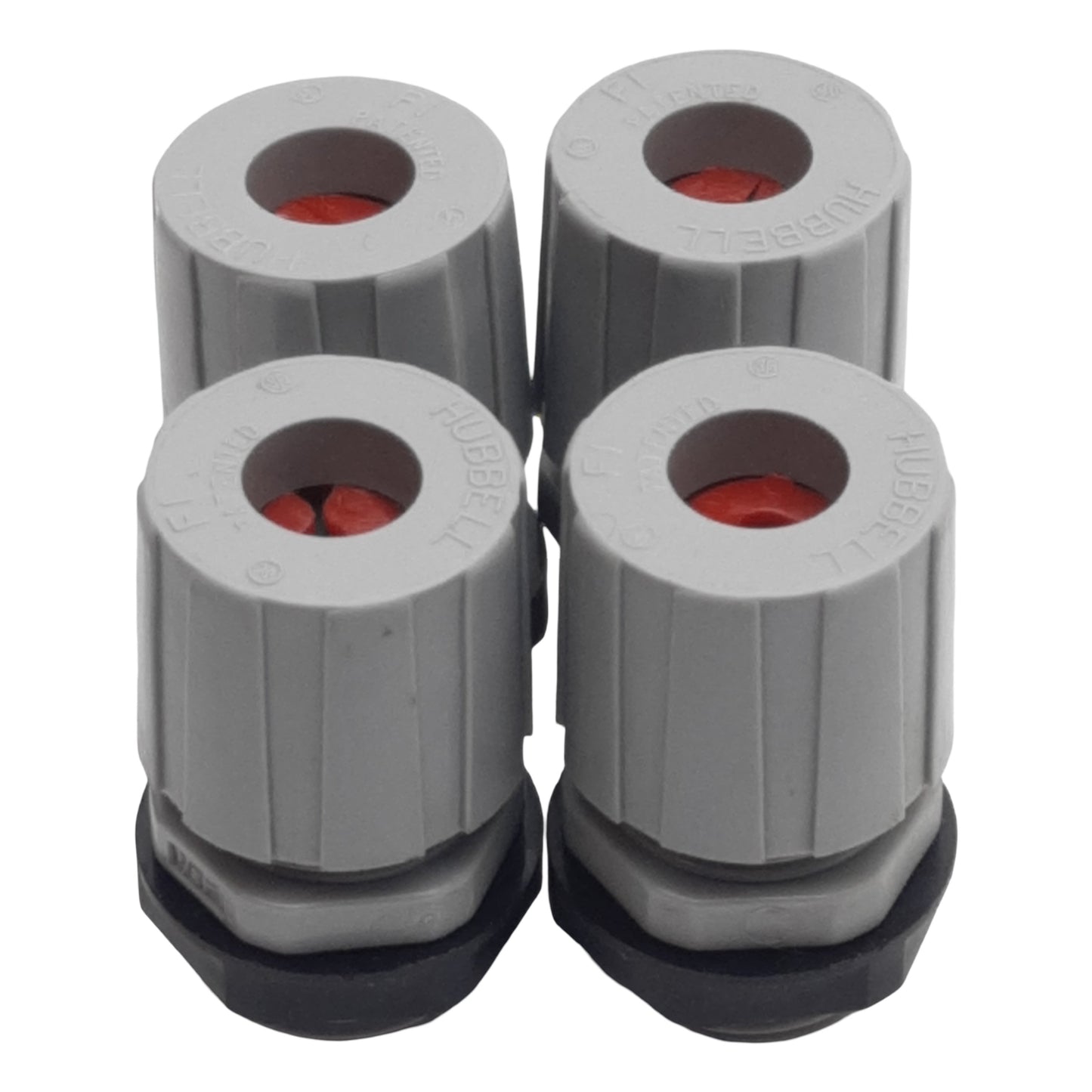 New Lot of 4 Hubbell HJ1057G Cord Connector, ø4.7-6.3mm Cord Range x 1/2in NPT Male